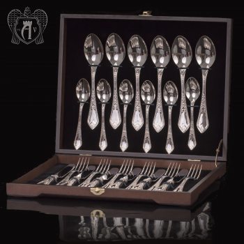Столовый набор из серебра на 6 персон «Герцогиня» 24 предмета