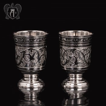 Набор  стаканов из серебра  «Торино»