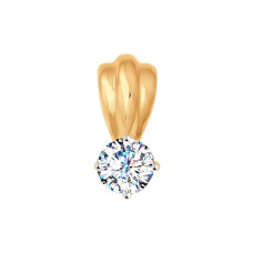 Золотая подвеска с Swarovski Zirconia любви и света 15286