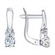 Серьги из белого золота со Swarovski Zirconia