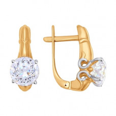 Серьги из золота со Swarovski Zirconia