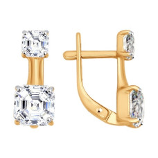 Серьги из золота со Swarovski Zirconia 4069