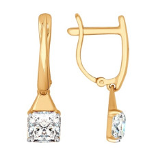 Серьги из золота со Swarovski Zirconia 4067